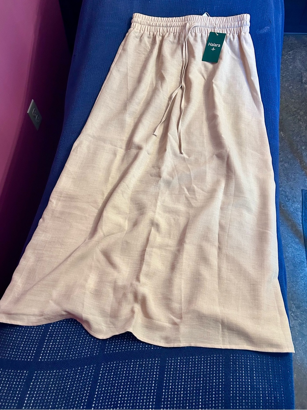 NWT✨Halara Maxi Linen Feel Casual Skirt/ Medium. - Picture 3 of 5